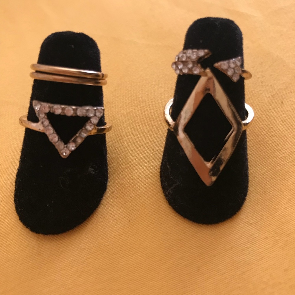 5 Piece Gold Color Ring Set - Picture 2 of 6
